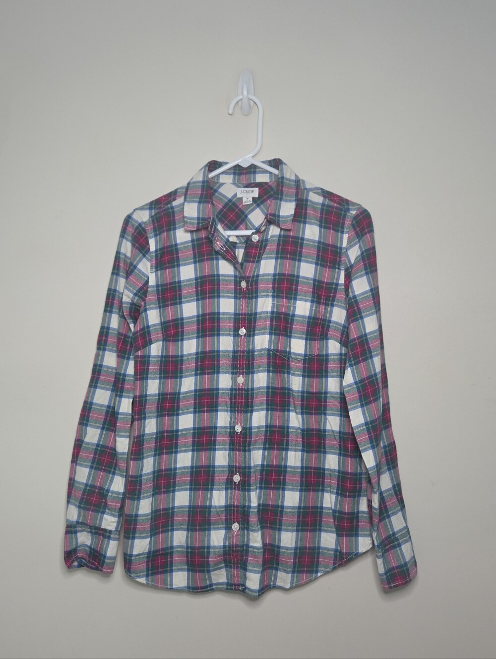 Women's J Crew Button Down Flannel Shirt Sz Small - Picture 8 of 8